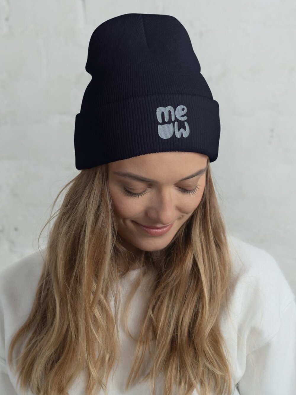 Meow Beanie, Embroidered Pet Lover Winter Hat, Please contact us before buying.
